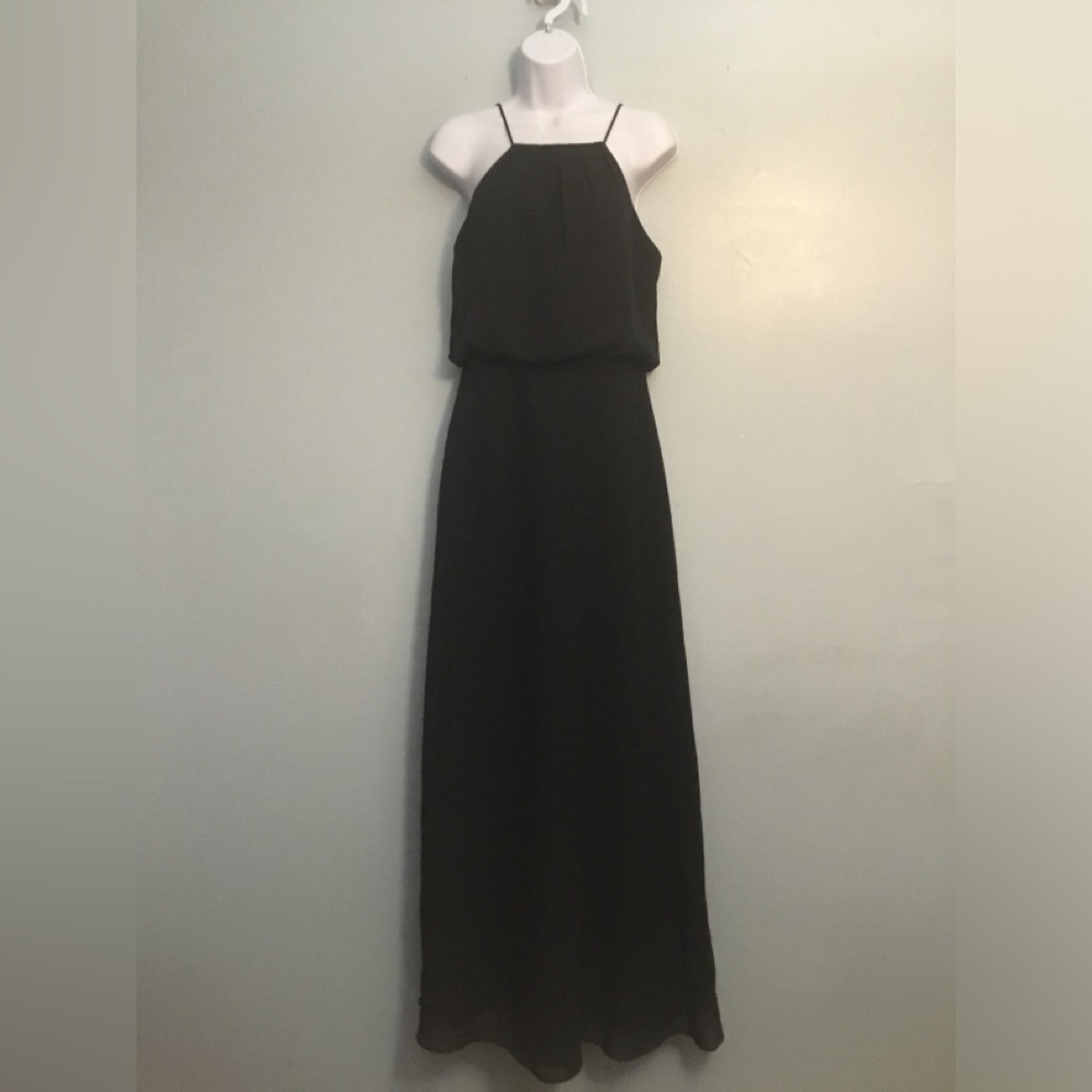SORELLA VITA Black Spaghetti Strap Maxi Dress
